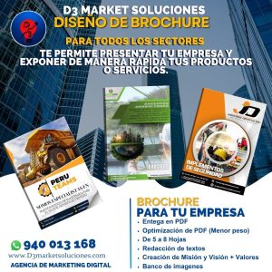 BROCHURE STANDAR DISEÑO DE BROCHURE Para todos los sectores Te permite presentar tu empresa y exponer de manera rápida tus productos o servicios.