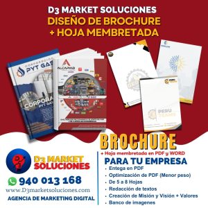BROCHURE EMPRESARIAL DISEÑO DE BROCHURE Para todos los sectores Te permite presentar tu empresa y exponer de manera rápida tus productos o servicios.